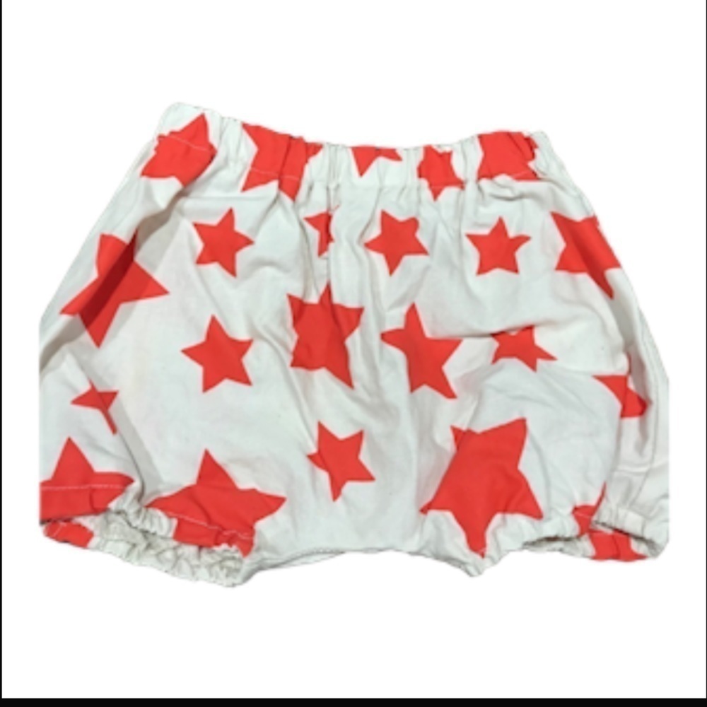 Lovelane Bloomers Baby 6M White Pull On Diaper Cover Stars Summer Preppy Retro
